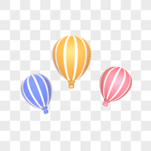 创意立体漂浮热气球图片