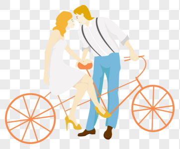单车情侣图片