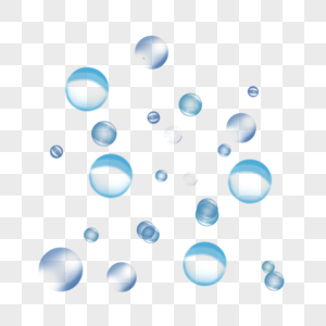 蓝色透明水泡气泡图片