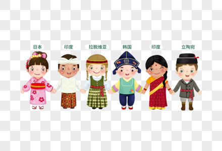 国际儿童韩国民族高清图片