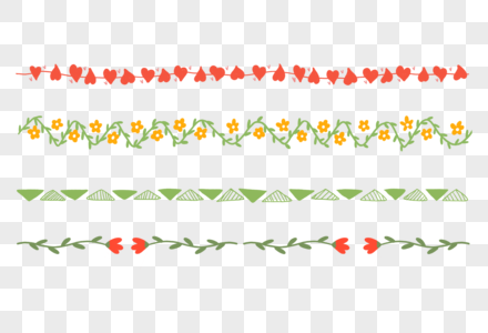 卡通植物分割线高清图片