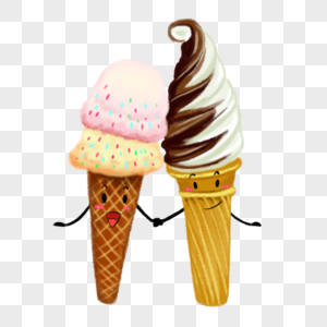 两个冰淇淋图片