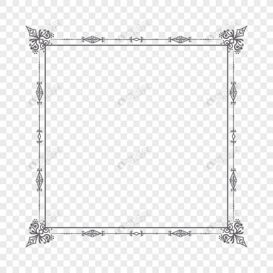 手绘欧式花纹边框图片