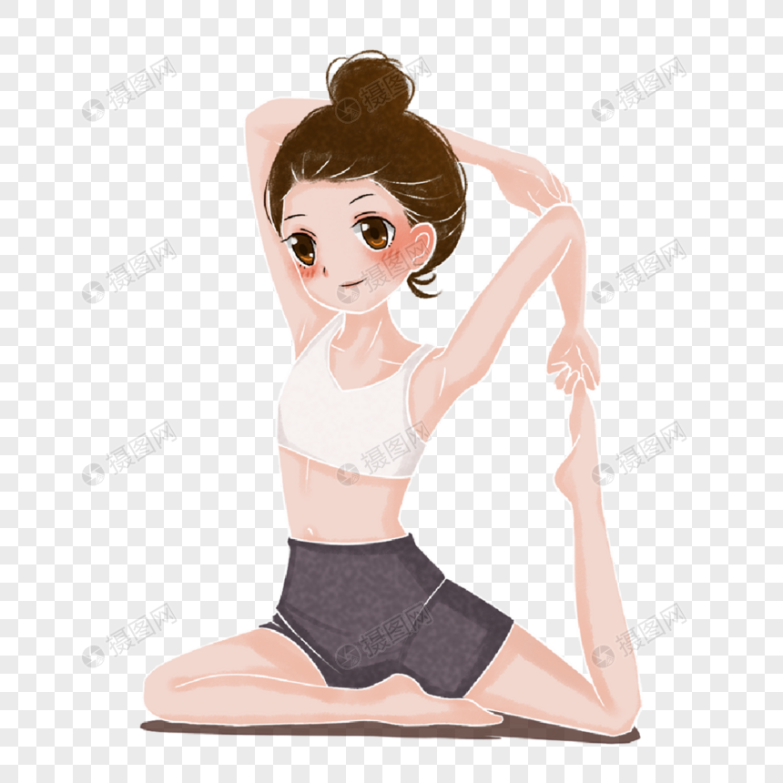 练瑜伽的女孩