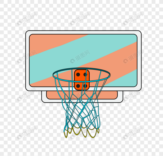 多彩篮球框图片