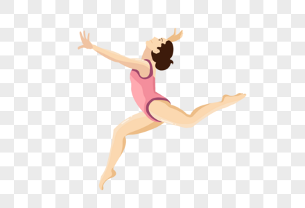 跳跃的体操运动员图片