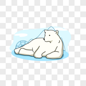 卡通北极熊图案图片