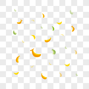 水果漂浮香蕉装饰素材图片