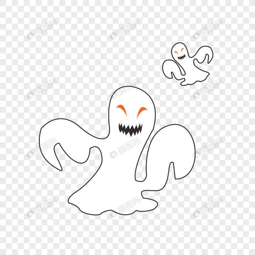 卡通鬼魂幽灵元素图片