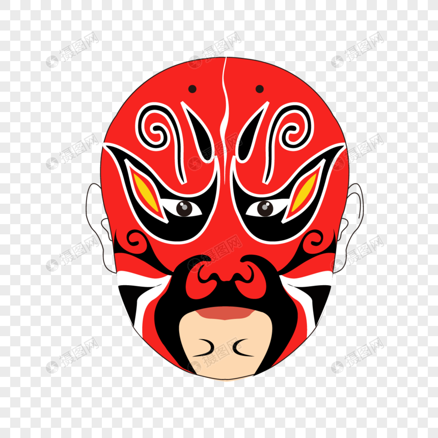 红色脸谱
