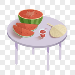 一桌西瓜图片