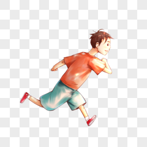 奔跑的男孩图片