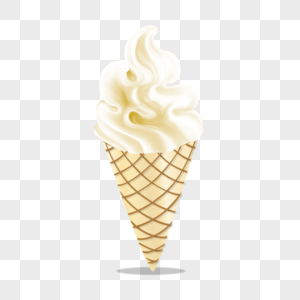 AI矢量图渐变立体可爱卡通夏日元素甜品冰淇淋甜筒图片