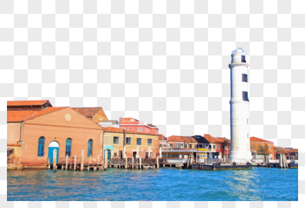 威尼斯穆拉诺岛灯塔高清图片