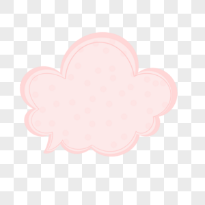 可爱粉色气泡式云朵手绘装饰图案高清图片