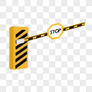 停车杆路障标志高清图片