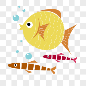 鱼大鱼和小鱼高清图片素材