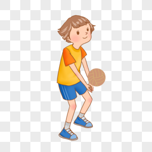 正在打排球的女孩图片