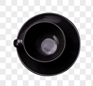 黑色茶杯图片