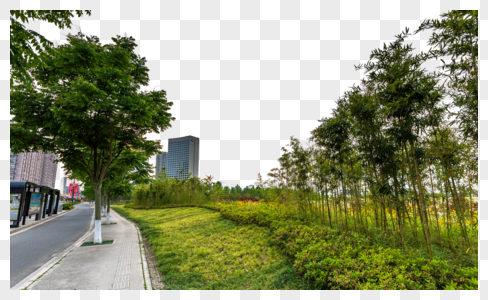 宁波宁海日落城市建筑风光图片