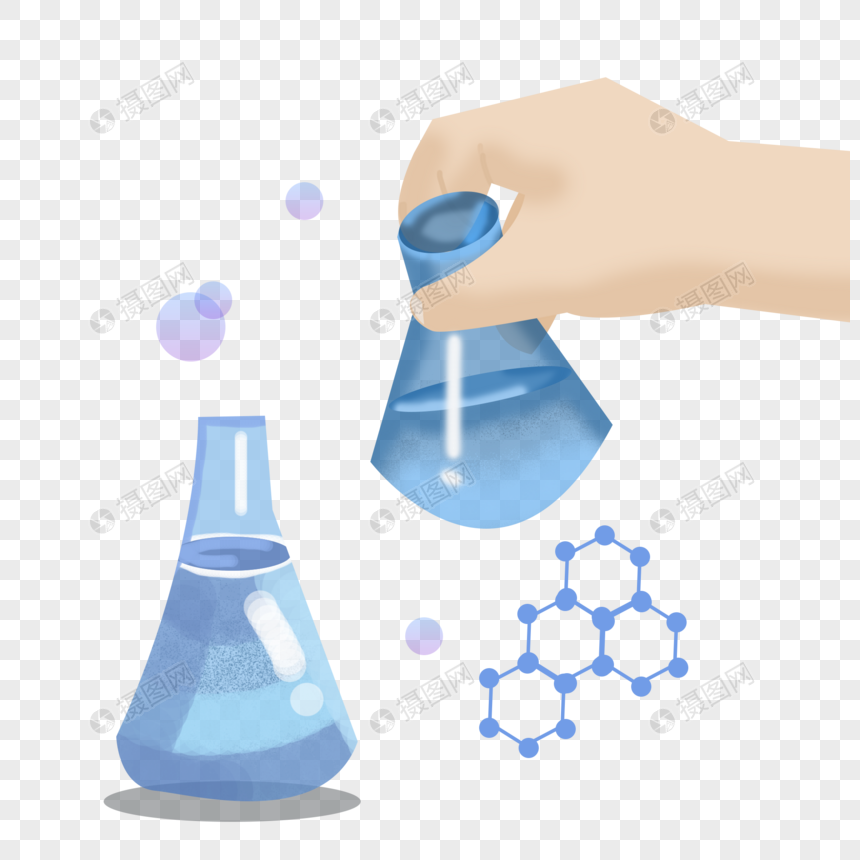 科技手持烧瓶做实验图片