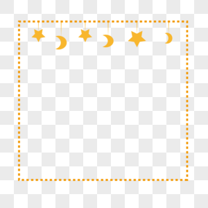黄色星星月亮边框图片