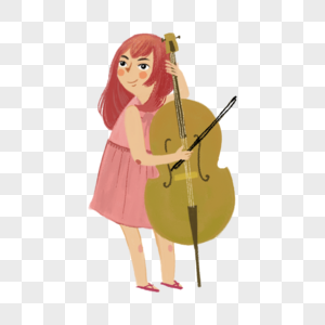 女孩拉大提琴图片