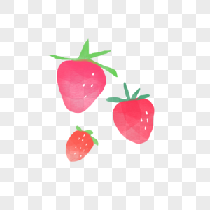 水彩草莓图片