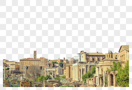 意大利古罗马遗址建筑群图片