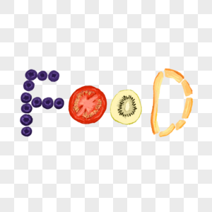 蔬菜水果food创意字体健康食品图片