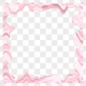 粉色波浪边框图片