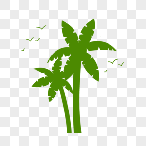 椰子树剪影图片