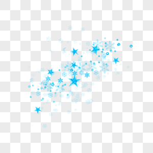 蓝色闪耀星星效果元素图片