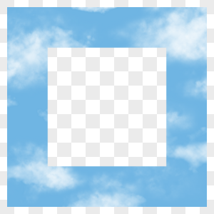 蓝天白云边框图片