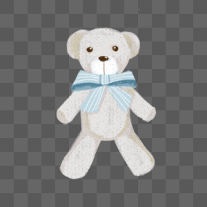 布娃娃熊戴蝴蝶结的小熊高清图片