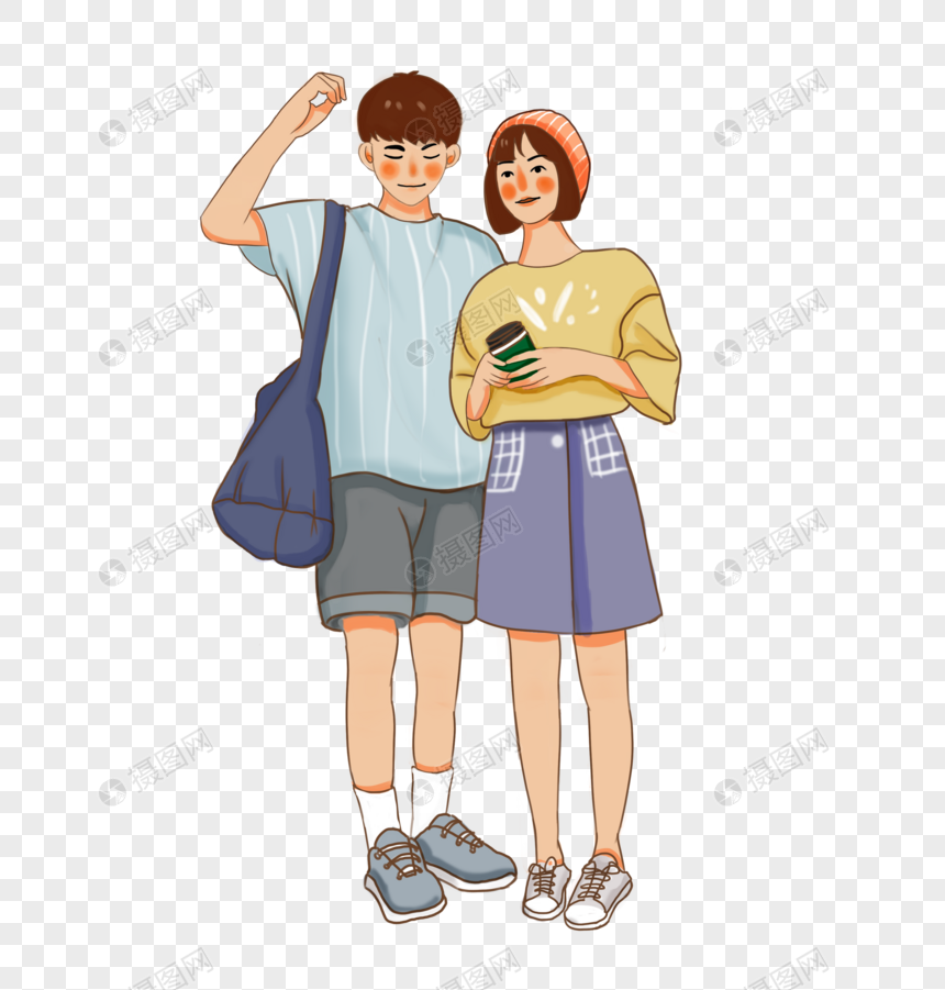 约会的小情侣