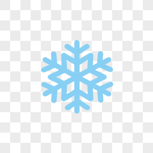 雪花图标蓝色冬季花高清图片