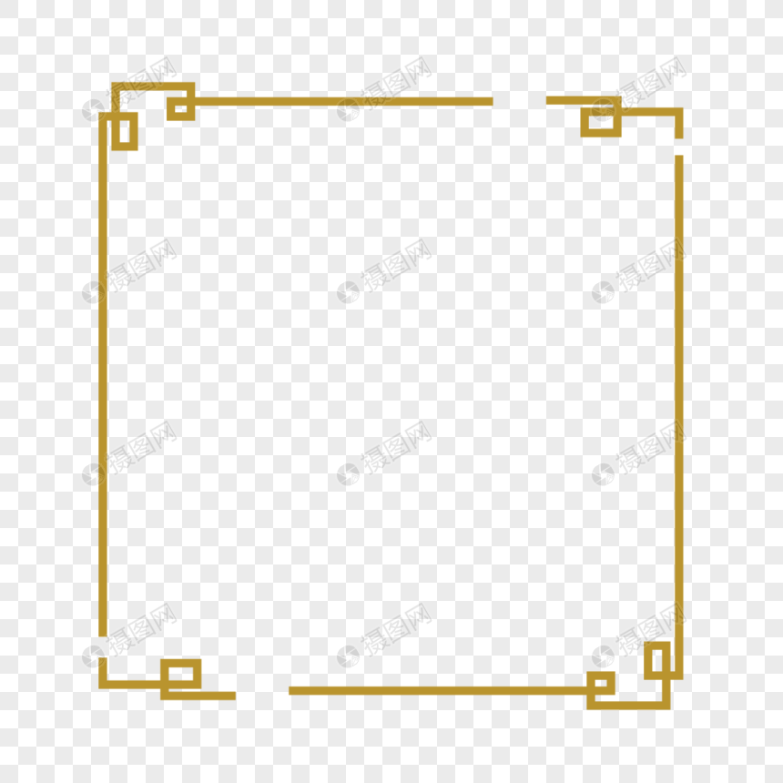 金色传统边框图片