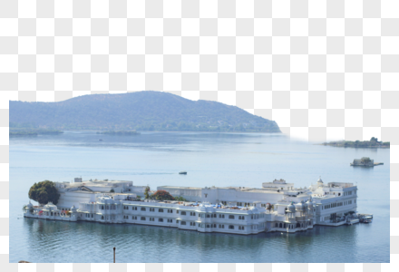 印度乌代布尔皮丘拉湖水上宫殿高清图片
