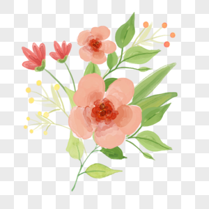 花束插花手绘高清图片