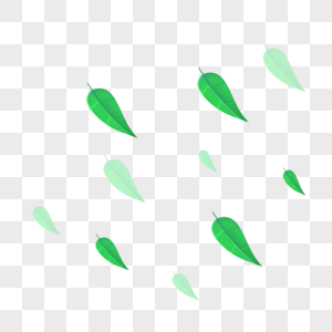 绿色落叶图片