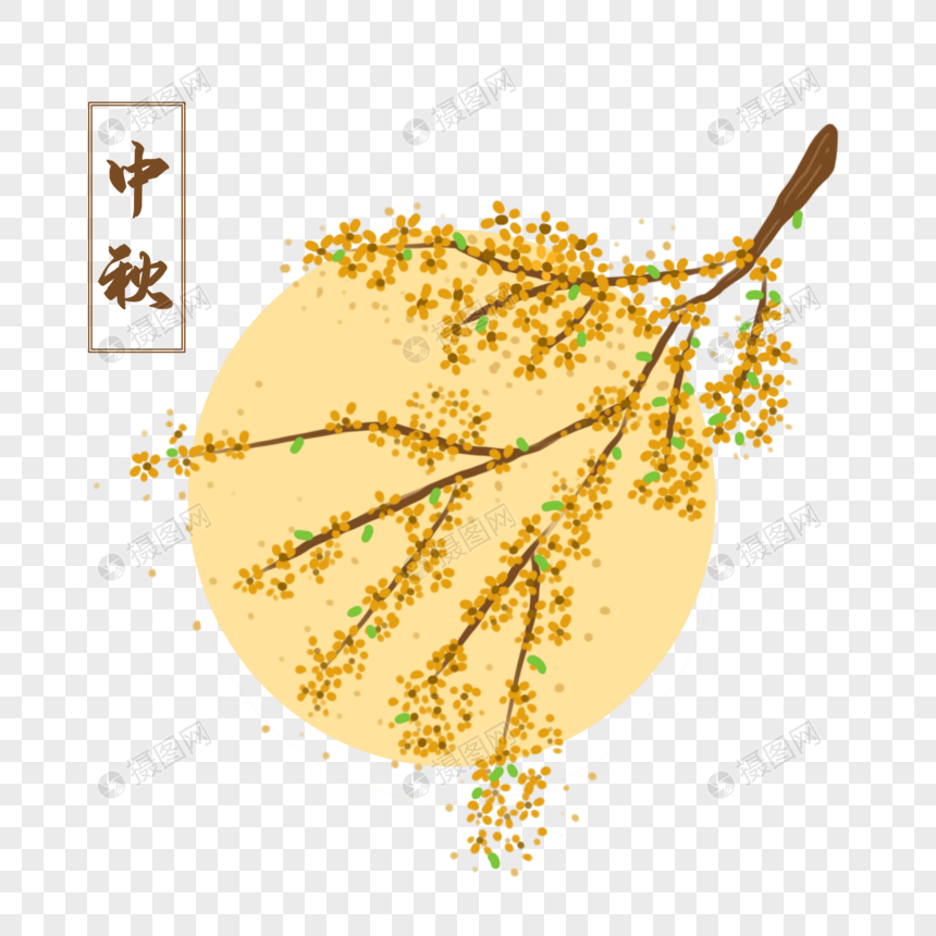 中秋节桂花树图片