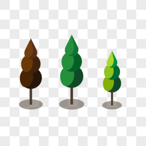 25D插画小植物小树图片