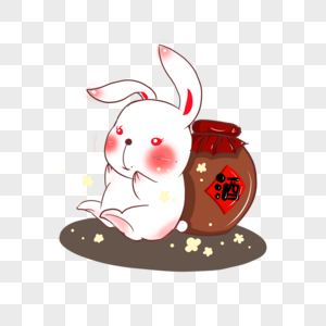 中秋节兔子与桂花酒图片