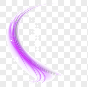 紫色动感曲线效果元素图片