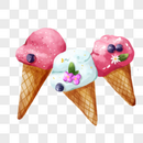 草莓味冰淇淋图片