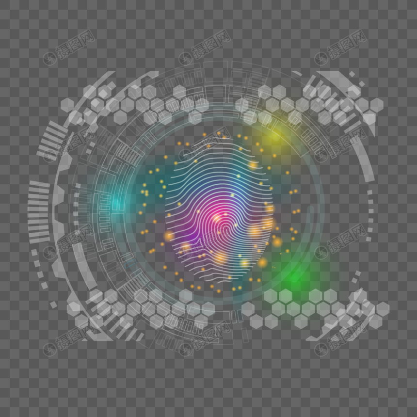 科技风指纹安全图片