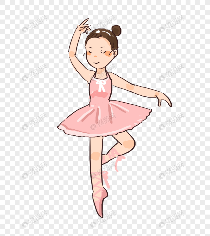 练习芭蕾舞的小女孩图片