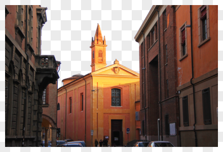 意大利博洛尼亚老城教堂图片