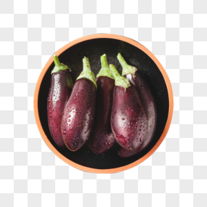 新鲜紫茄子图片